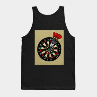 Dartboard Dart Player With Darts Arrows Tank Top